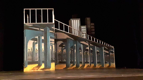 rulo pardo decorados teatro decoracion set