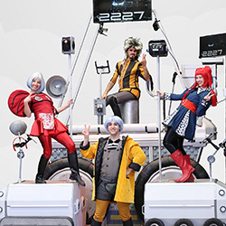 vehiculo lunar futurista atrezzo decorados carroza