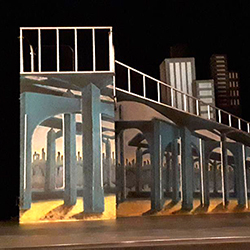 rulo pardo decorados teatro decoracion set