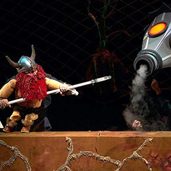 Marionetas gigantes practicable teatro jormundgander gigant puppet